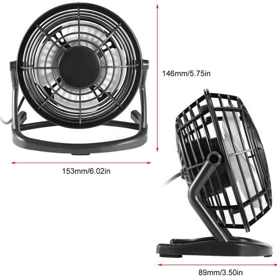 5-Inch USB Personal Desk Fan