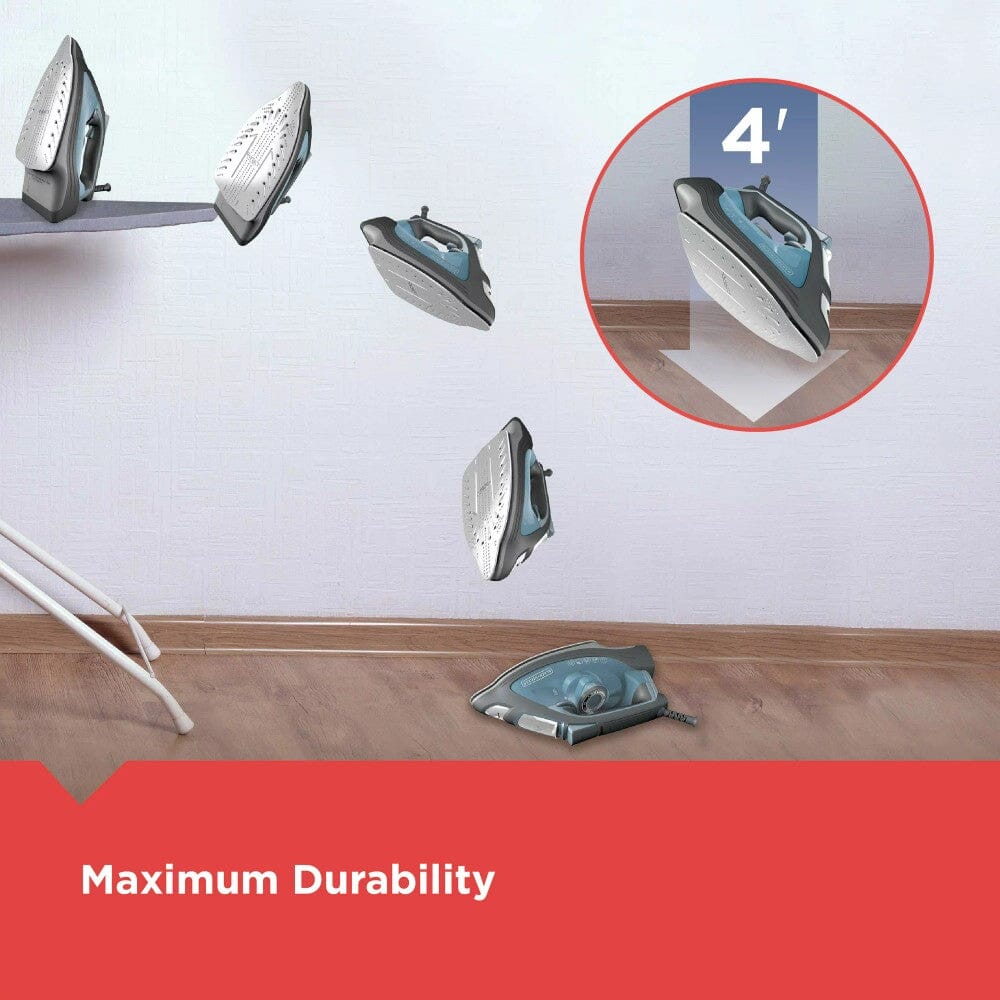 BLACK+DECKER IMPACT Advanced Steam Iron with Maximum Durability and 360 Pivoting Cord