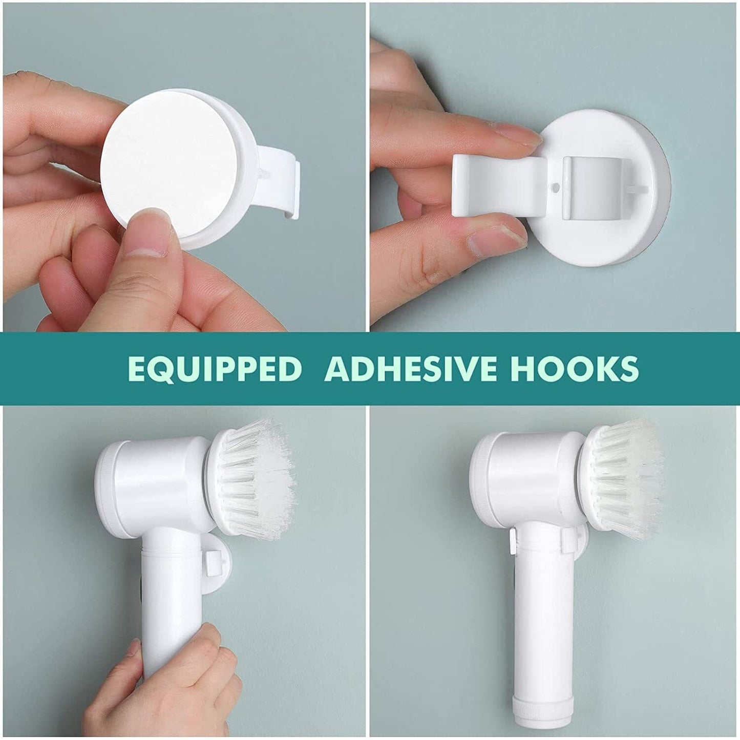Electric Spin Scrubber Electric Cleaning Brush with 3 Brush Heads